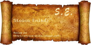 Stoics Enikő névjegykártya