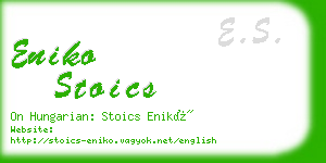 eniko stoics business card